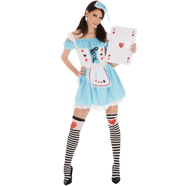 tectake Alice i Eventyrland kostume White S