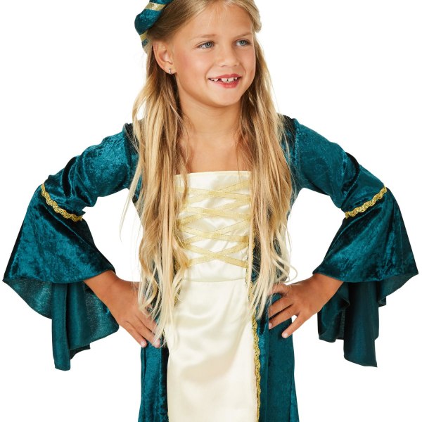 tectake Slotsprinsesse børnekostume Blue 104 (3-4y)