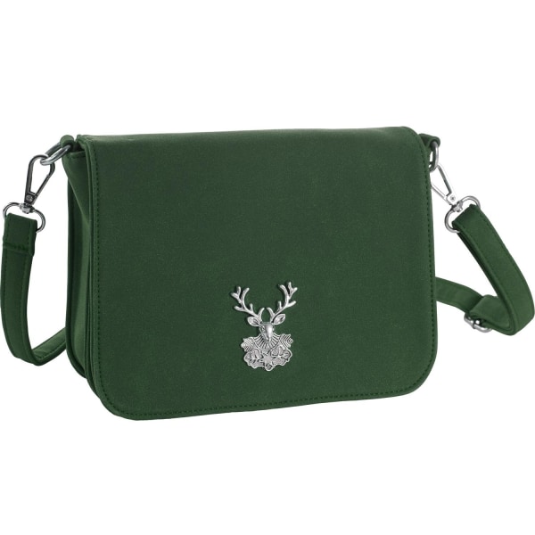 tectake Håndtaske med hjorte-dekoration -  grøn Green one size