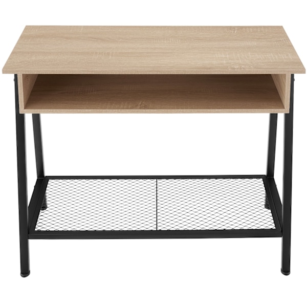 tectake Konsolbord Tralee 100x35x80,5cm -  Industrielt lyst træ, egetræ Sonoma Light brown