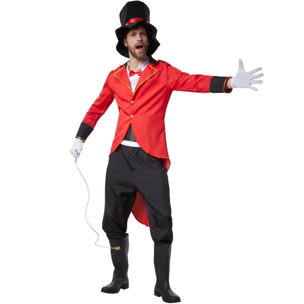 tectake Flot cirkusdirektør kostume Red M
