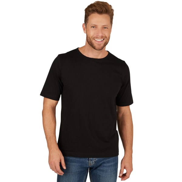 tectake Herre T-shirt med rund halsudskæring sort Black XL