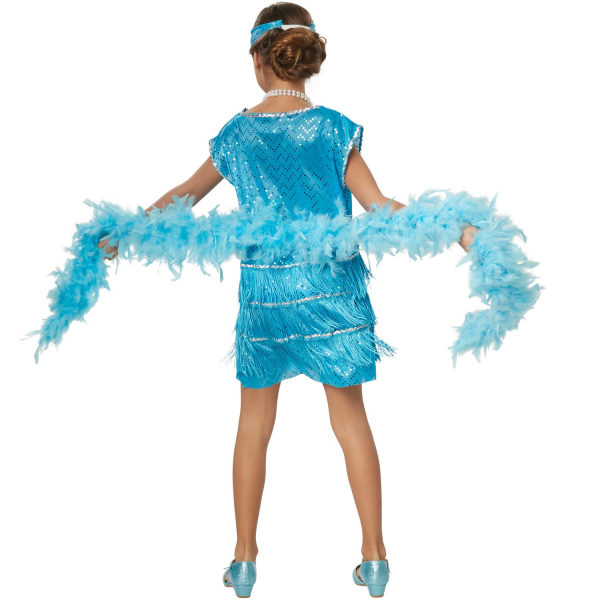 tectake Broadway Girl børnekostume Blue 104 (3-4y)