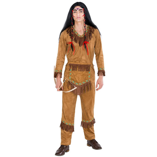 tectake Indianerhøvdingen Store Ræv kostume Brown S