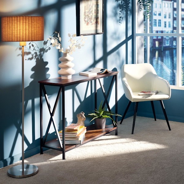 tectake Sidebord Tacoma 100x35x80,5cm -  Industrielt lyst træ, egetræ Sonoma Light brown