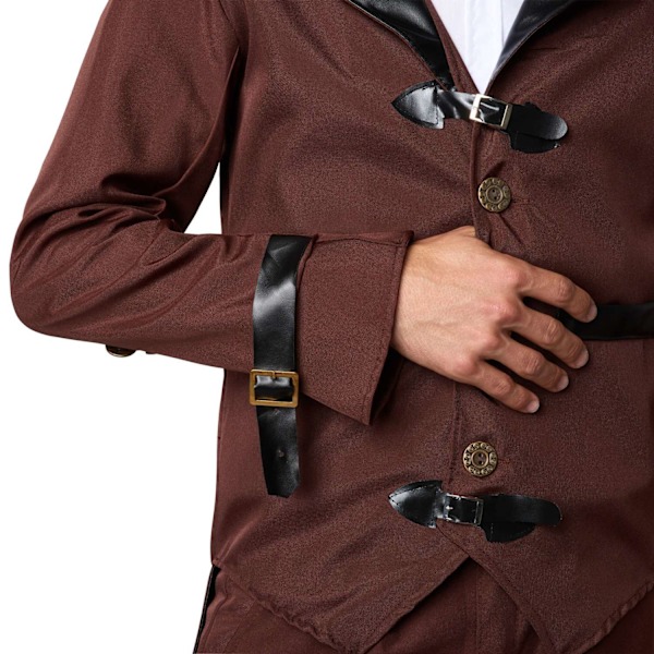 tectake Steampunk Greve kostume Brown L