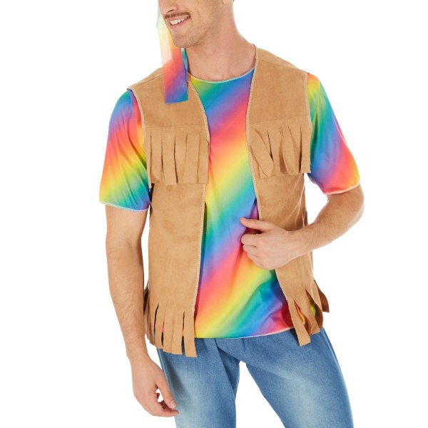 tectake Hippie Peace kostume MultiColor S