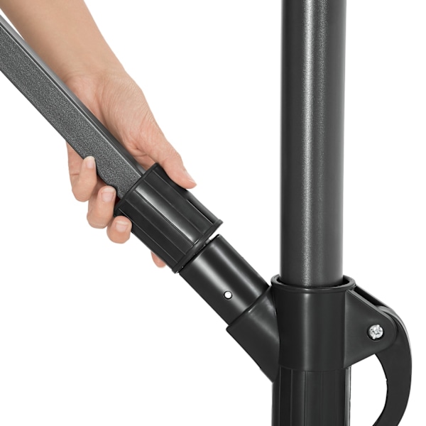 tectake Parasol 350cm -  grå Grey