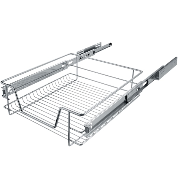 tectake Teleskopskuffe til køkken- og soveværelsesskabe - 50 cm 50 cm Grey