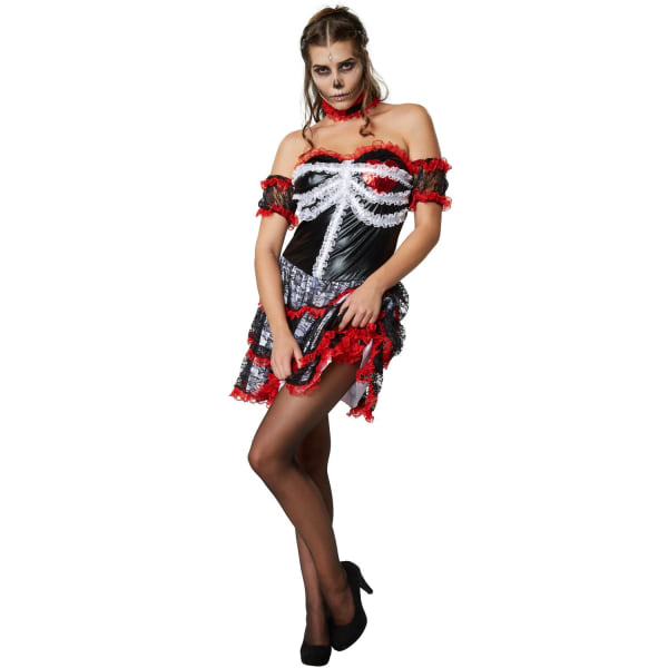 tectake Halloween elskerinde kostume Red M