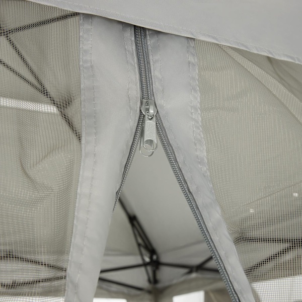 tectake Havepavillon Carabobo 3,64x3,64x2,94m -  grå Grey