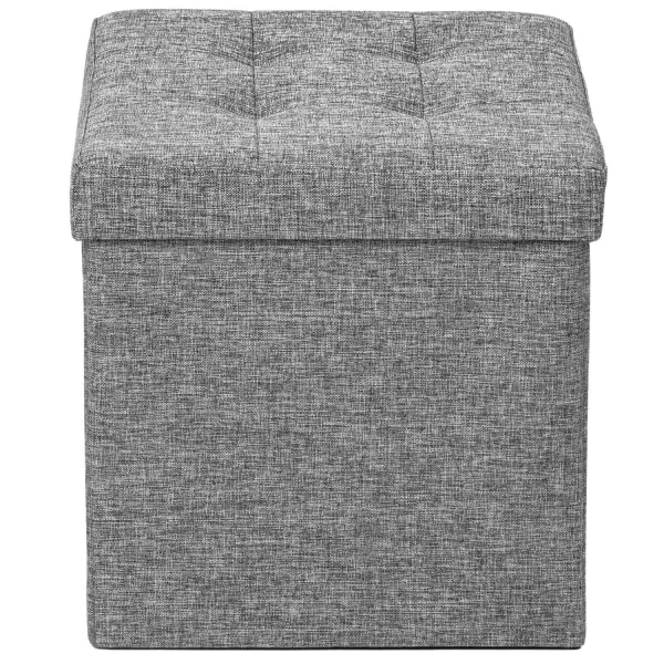 tectake Foldbar puf 38x38x38cm -  lysegrå Light grey