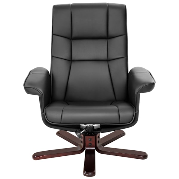 tectake Lænestol med skammel Model 1 -  sort/brun Brown