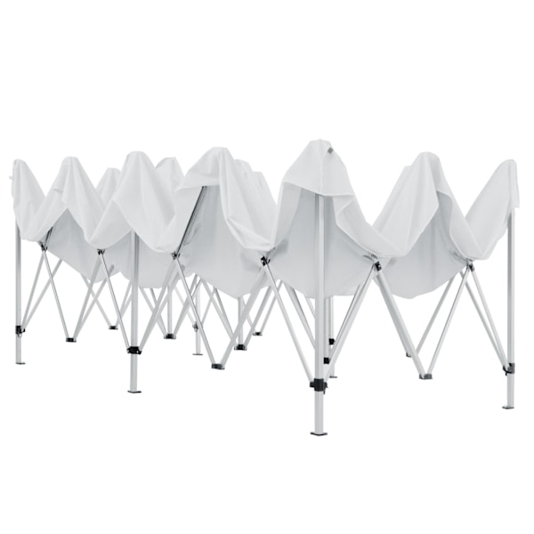 tectake Easy up pavillon Viola 3x6 m med 2 sidestykker -  hvid White