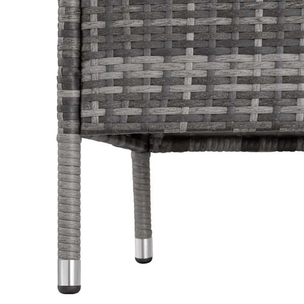 tectake Polyrattan havestole med bord -  grå/lysegrå Light grey