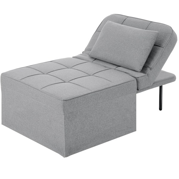 Skammel, 4 i 1, 6-trins højdejusterbar - lysegrå Light grey