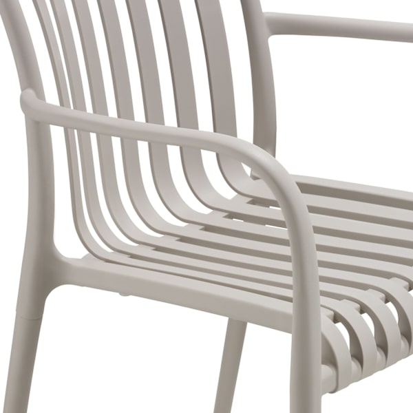 Havestole Alcudia, vejrbestandige, stabelbare - taupe,Sæt med 2 stk. taupe
