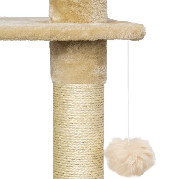 tectake Kradsetræ Hansi -  beige/hvid White
