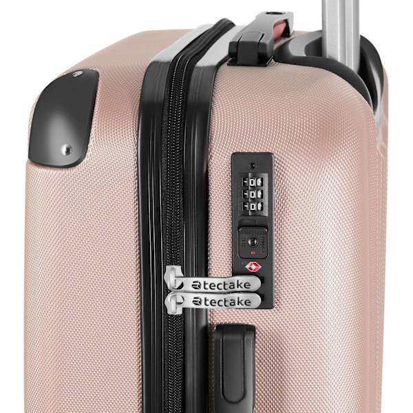 tectake Kuffertsæt Pucci 4 dele -  rødguld RoseGold