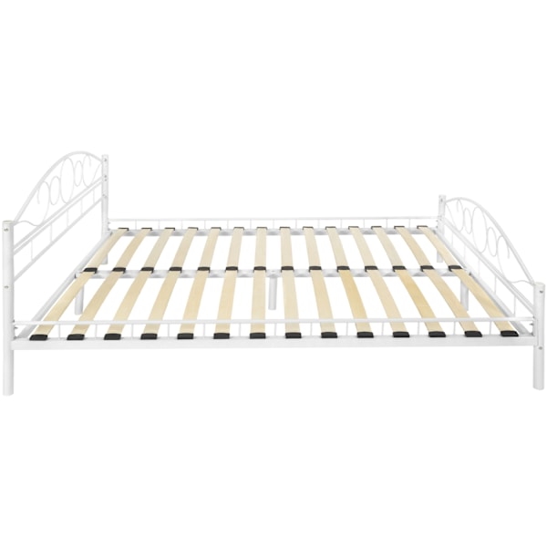 tectake Sengeramme med lamelbund, Klassisk - 200 x 140 cm White