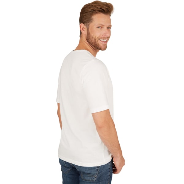 tectake Herre T-shirt med rund halsudskæring hvid White M