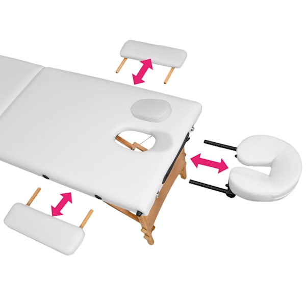 tectake Massagebriks med 2 zoner, 5cm polstring  + taske -  hvid White