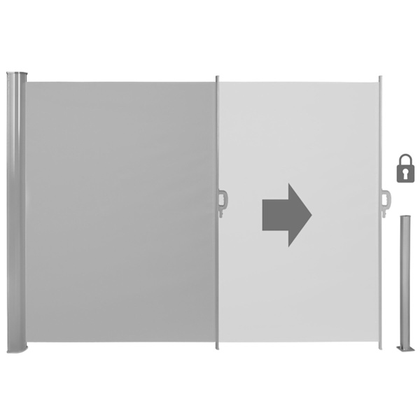 tectake Læhegn i aluminium og polyester - 160 x 300 cm Grey