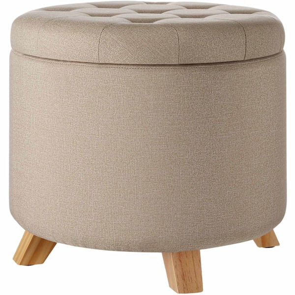 tectake Skammel Suna med opbevaringsplads -  sand Sand