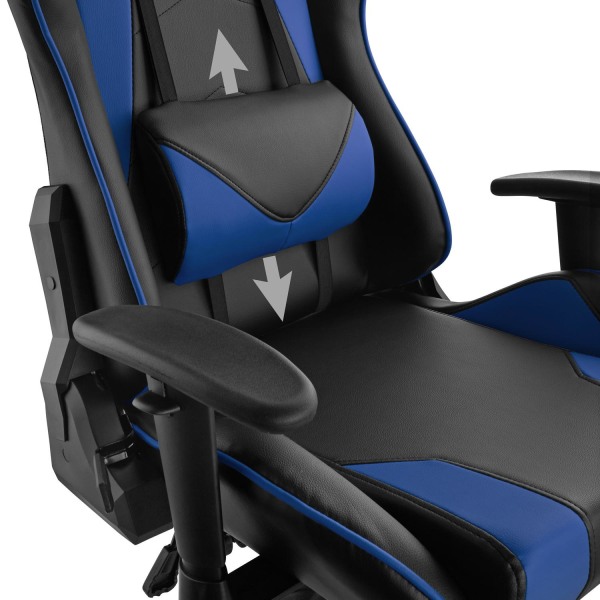 tectake Premium gamer stol Twink -  sort/blå Blue