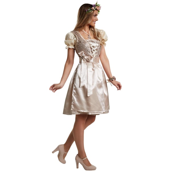 tectake Kvinde kostume mini dirndl Burgau model 2 Beige S