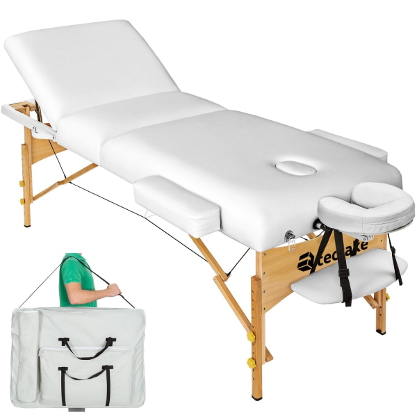tectake Massagebriks med 3 zoner 10cm polstring + taske -  hvid White