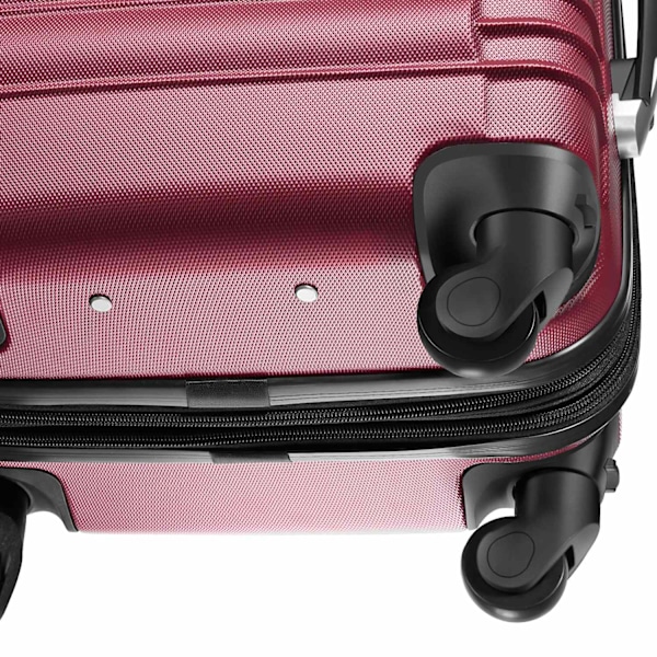 tectake Kufferter, sæt med 4 dele -  vinrød Wine red one size