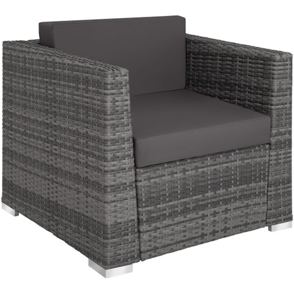 tectake Polyrattan loungesæt München -  grå Grey