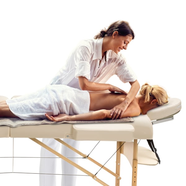 tectake Massagebriks 2 zoner Freddi sæt med 5 cm polstring -  beige Beige