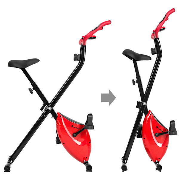 tectake Motionscykel FitX, foldbar med træningscomputer - 113 x 41 x 81 cm 113 x 41 x 81 cm Black