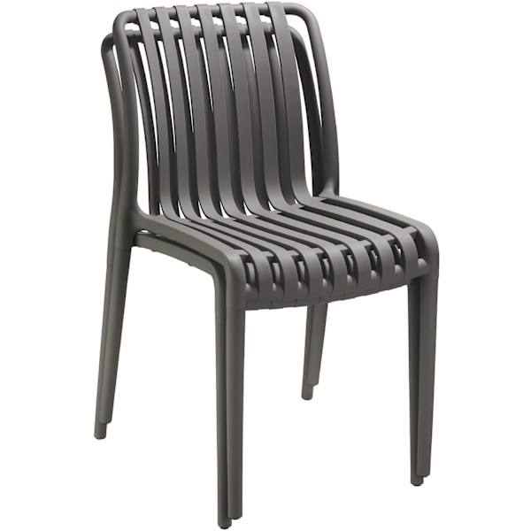 Havestole Alcudia, vejrbestandige, stabelbare - anthrazit,Sæt med 2 stk. Graphite grey