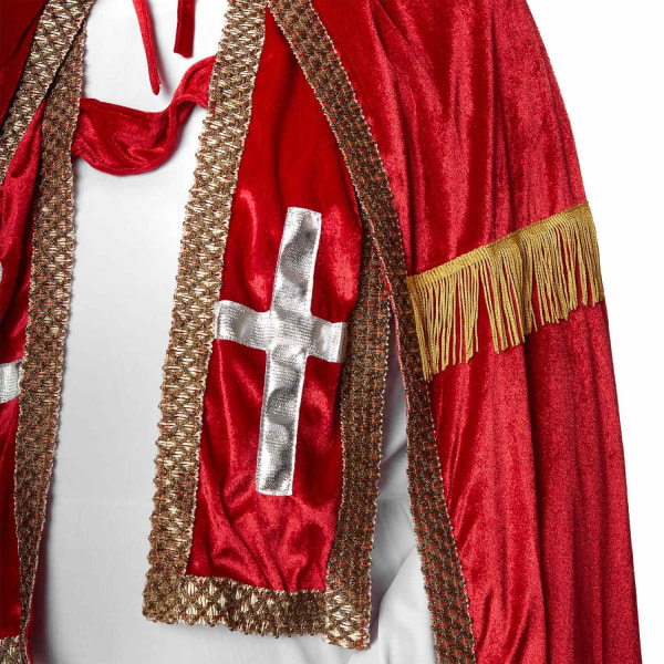 tectake St. Nikolaus-sæt mørkerødt kostume DarkRed XXL