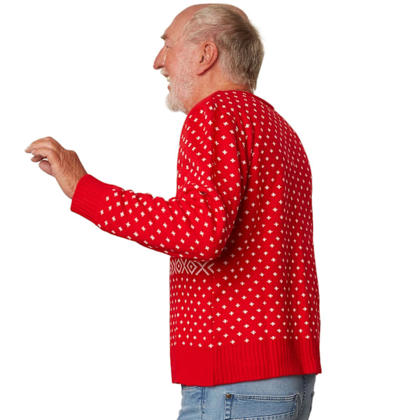 tectake Julesweater Snebyger rød-hvid Red M