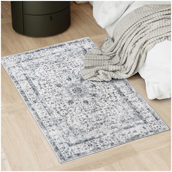 tectake Gulvtæppe Aliya, kort luv - 80 x 150 cm 80 x 150 cm Grey