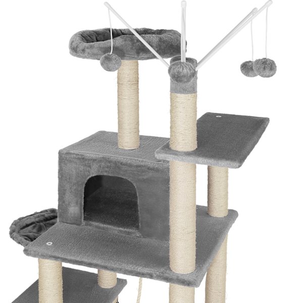 tectake Kradsetræ Lilou -  grå Grey