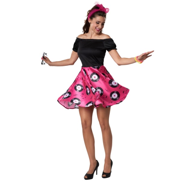 tectake Doo-Wop Girl kostume Pink XL