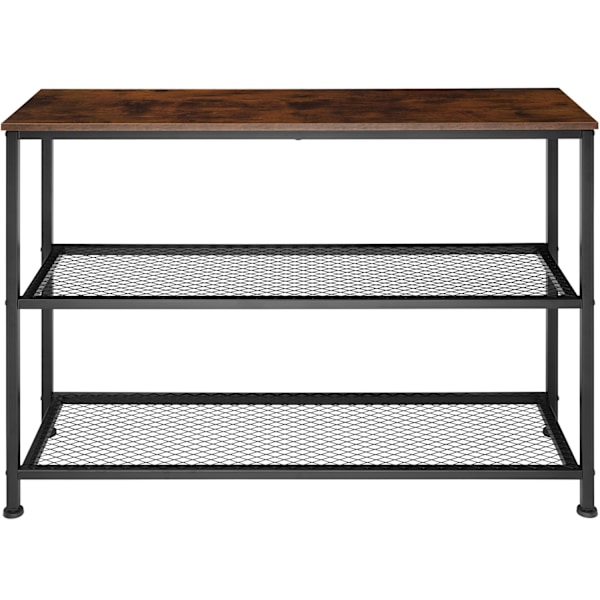 tectake Sidebord Bristol -  Industrielt mørkt træ, rustikt Dark brown