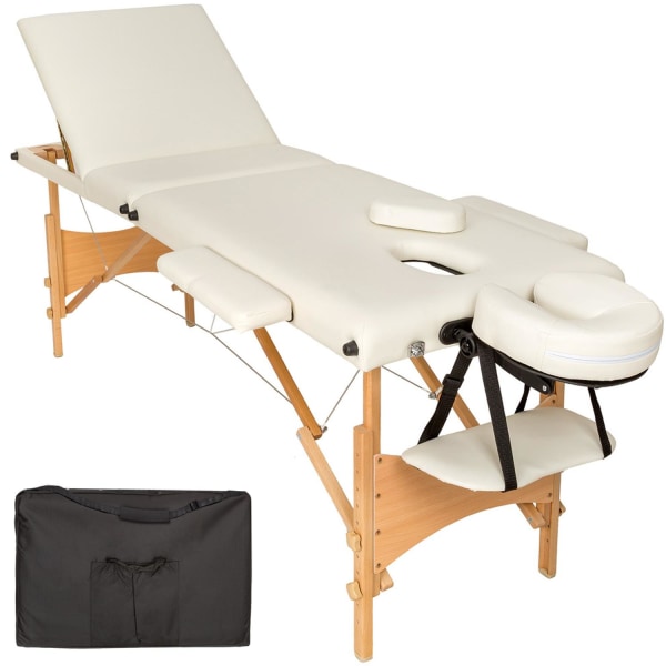 tectake Massagebriks med 3 zoner, polstring + taske -  beige Beige