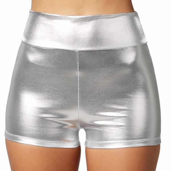 tectake Hotpants i metallisk look sølv Silver S