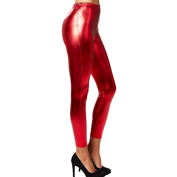 tectake Leggings i metallisk look rød Red S