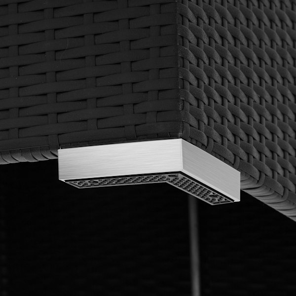 tectake Polyrattan loungesæt Las Vegas -  sort Black