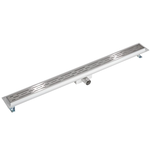 tectake Gulvafløb i rustfrit stål m. vandlås - 100 cm 100 cm Grey