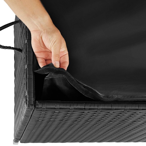 tectake Hyndeboks Kiruna, 270l -  sort Black