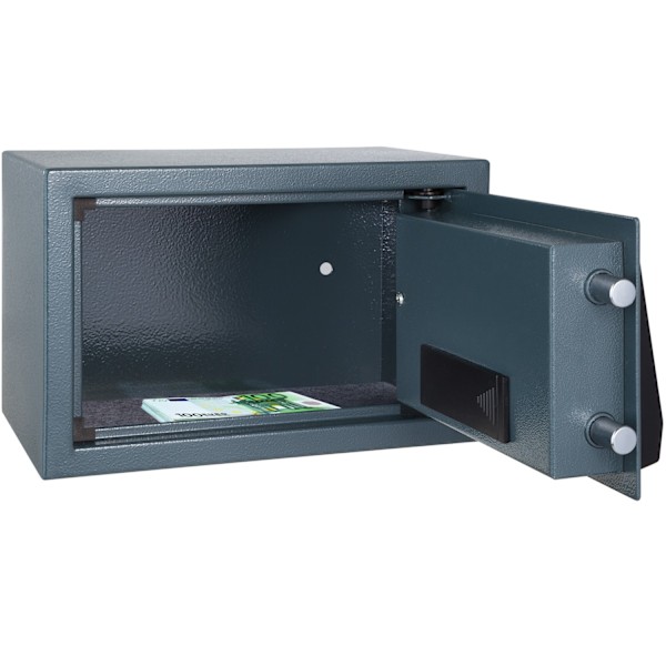 tectake Elektronisk pengeskab 20 x 31 x 22cm + 4 batterier Black