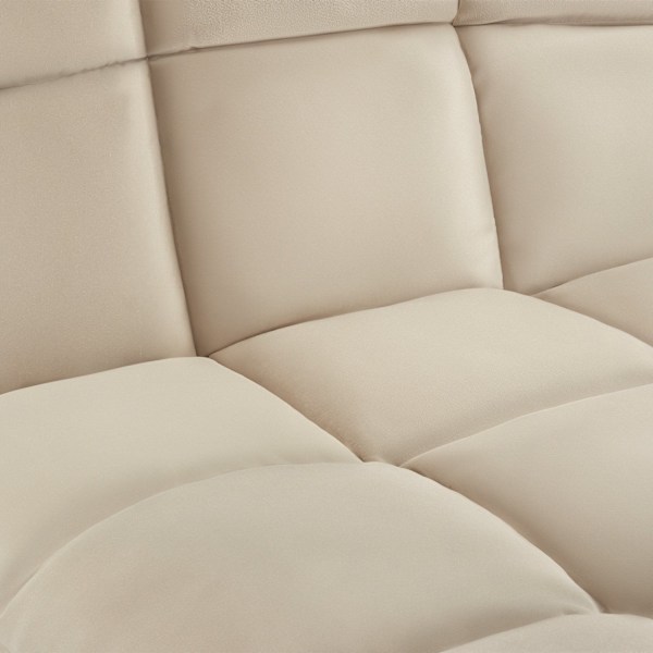 tectake Lænestol Snooze, 2 i 1, velour -  beige Beige